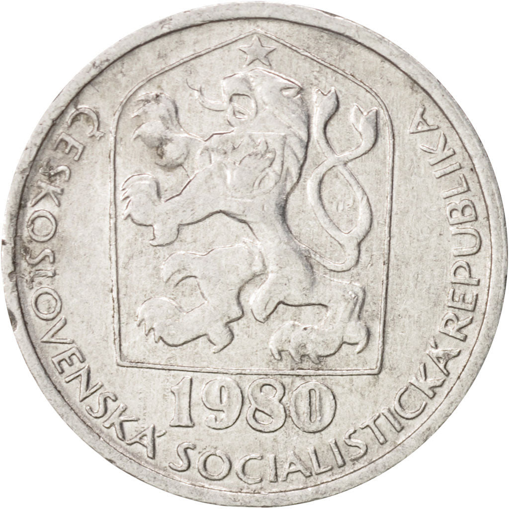 Monnaie, Tchécoslovaquie, 10 Haleru, 1980, TTB+, Aluminium, KM:80