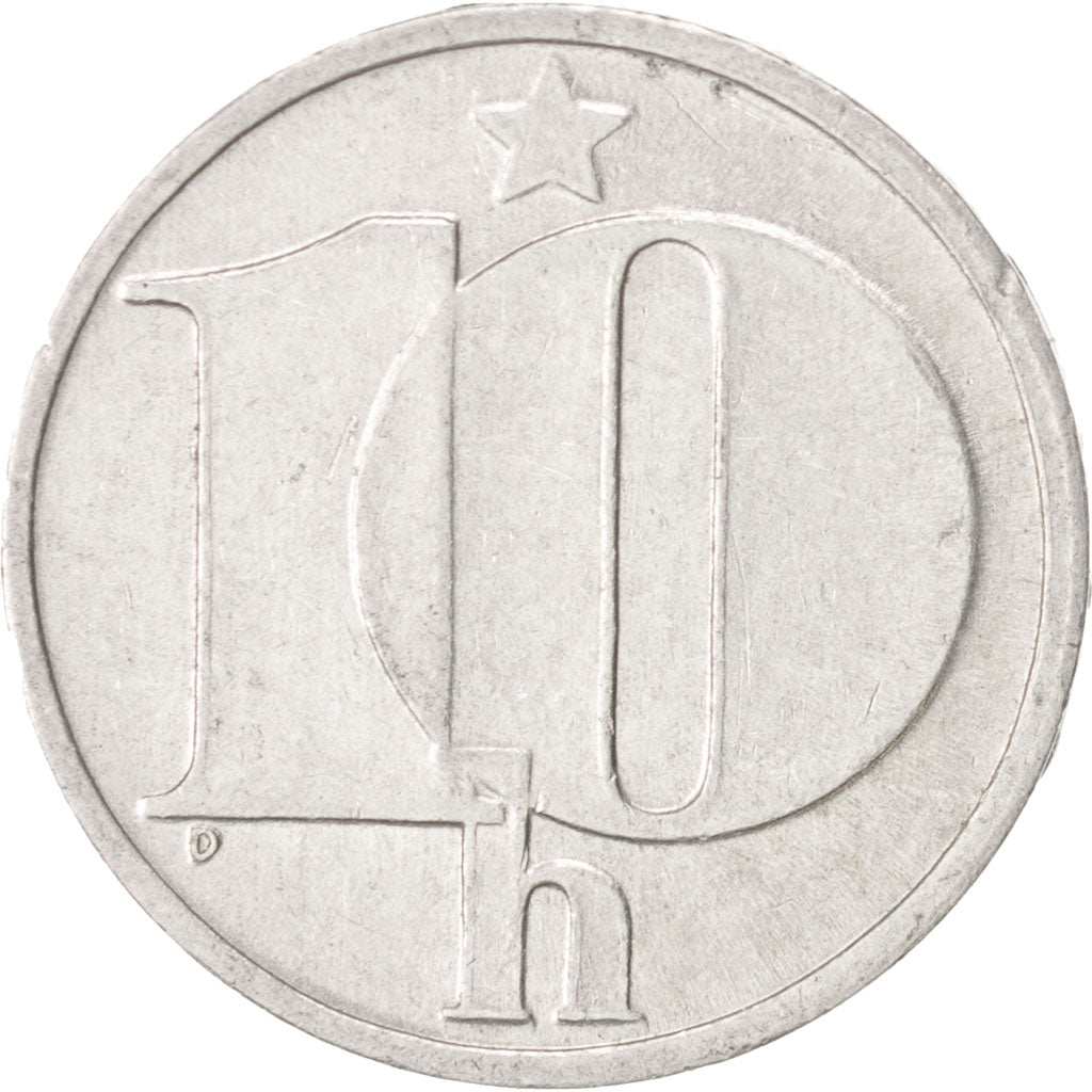 Monnaie, Tchécoslovaquie, 10 Haleru, 1980, TTB+, Aluminium, KM:80