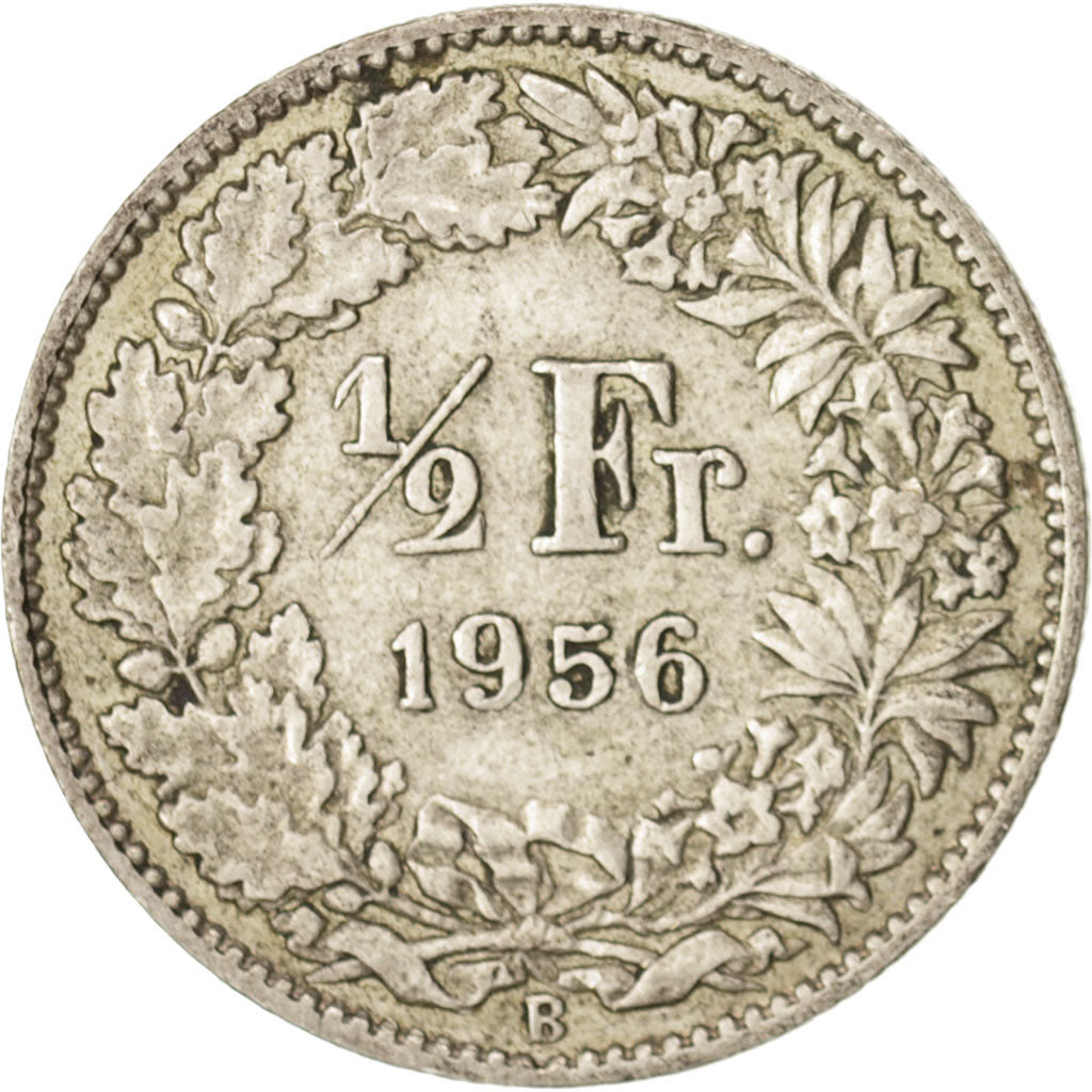 Monnaie, Suisse, 1/2 Franc, 1956, Bern, TTB+, Argent, KM:23