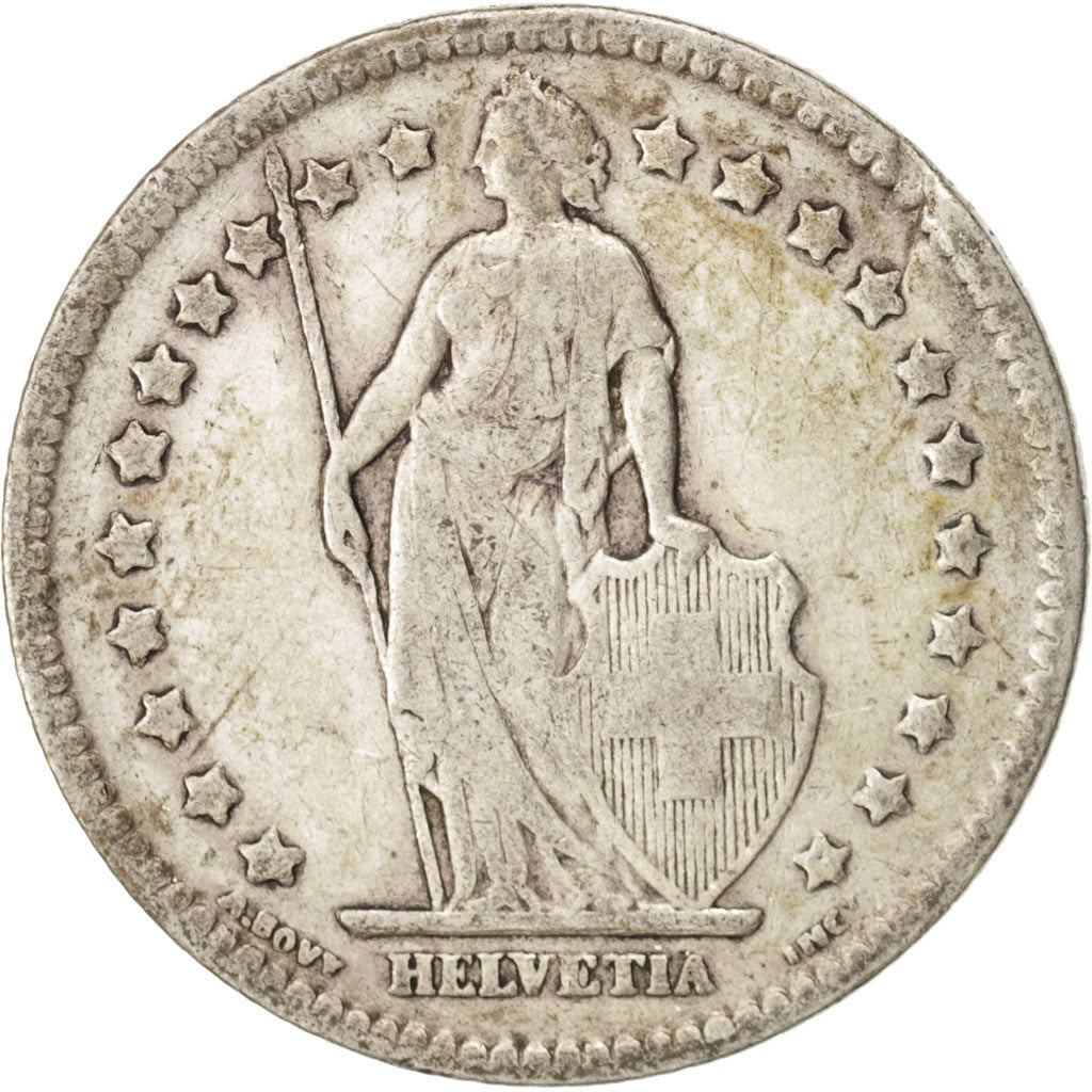 Coin, Switzerland, Franc, 1921, VF(30-35), Silver, KM:24