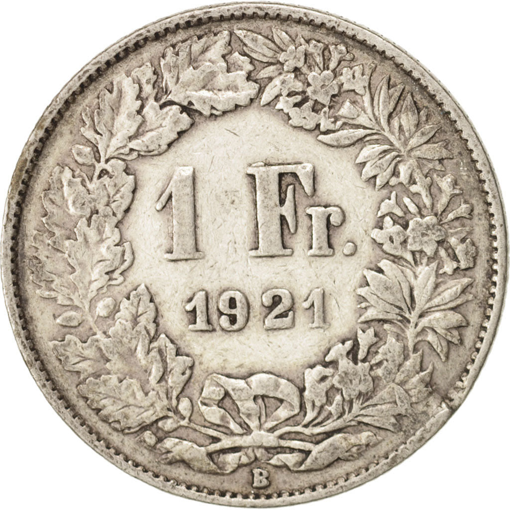 Coin, Switzerland, Franc, 1921, VF(30-35), Silver, KM:24