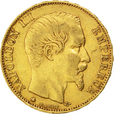 Second Empire, 20 Francs Napoléon III tête nue 1858 BB, KM 781.2