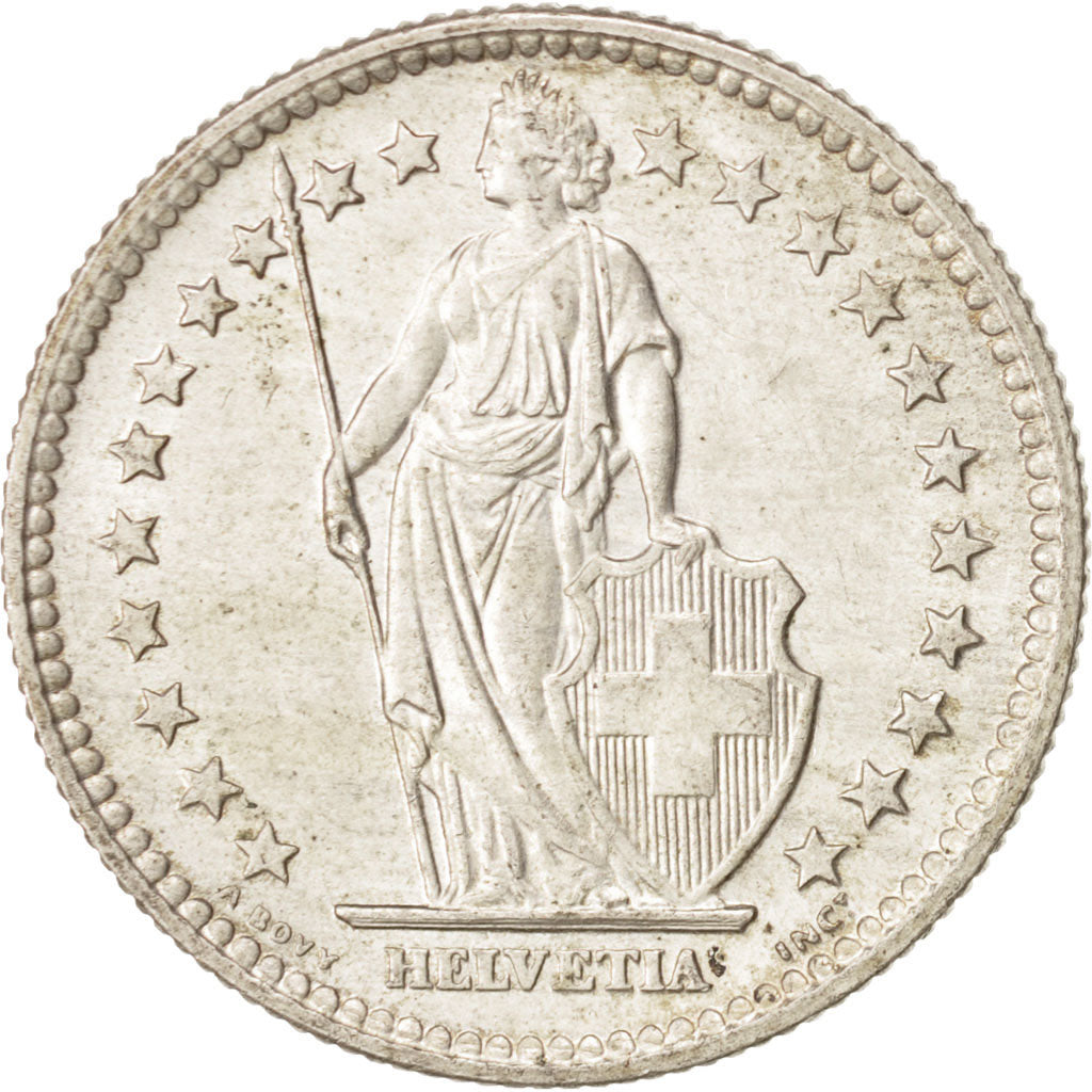 Münze, Schweiz, 2 Francs, 1960, Bern, VZ+, Silber, KM:21