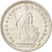 Münze, Schweiz, 2 Francs, 1960, Bern, VZ+, Silber, KM:21