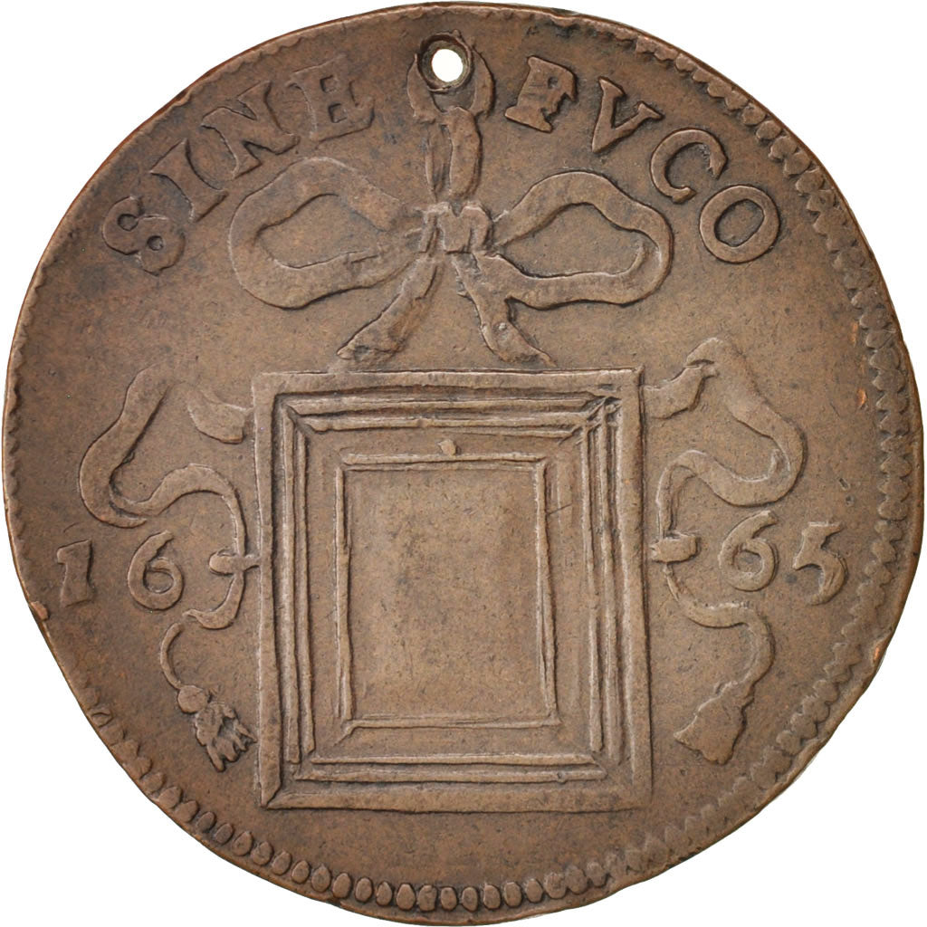 Belgio, Token, Spanish Netherlands, Charles II, Bruxelles, 1665, BB+, Rame