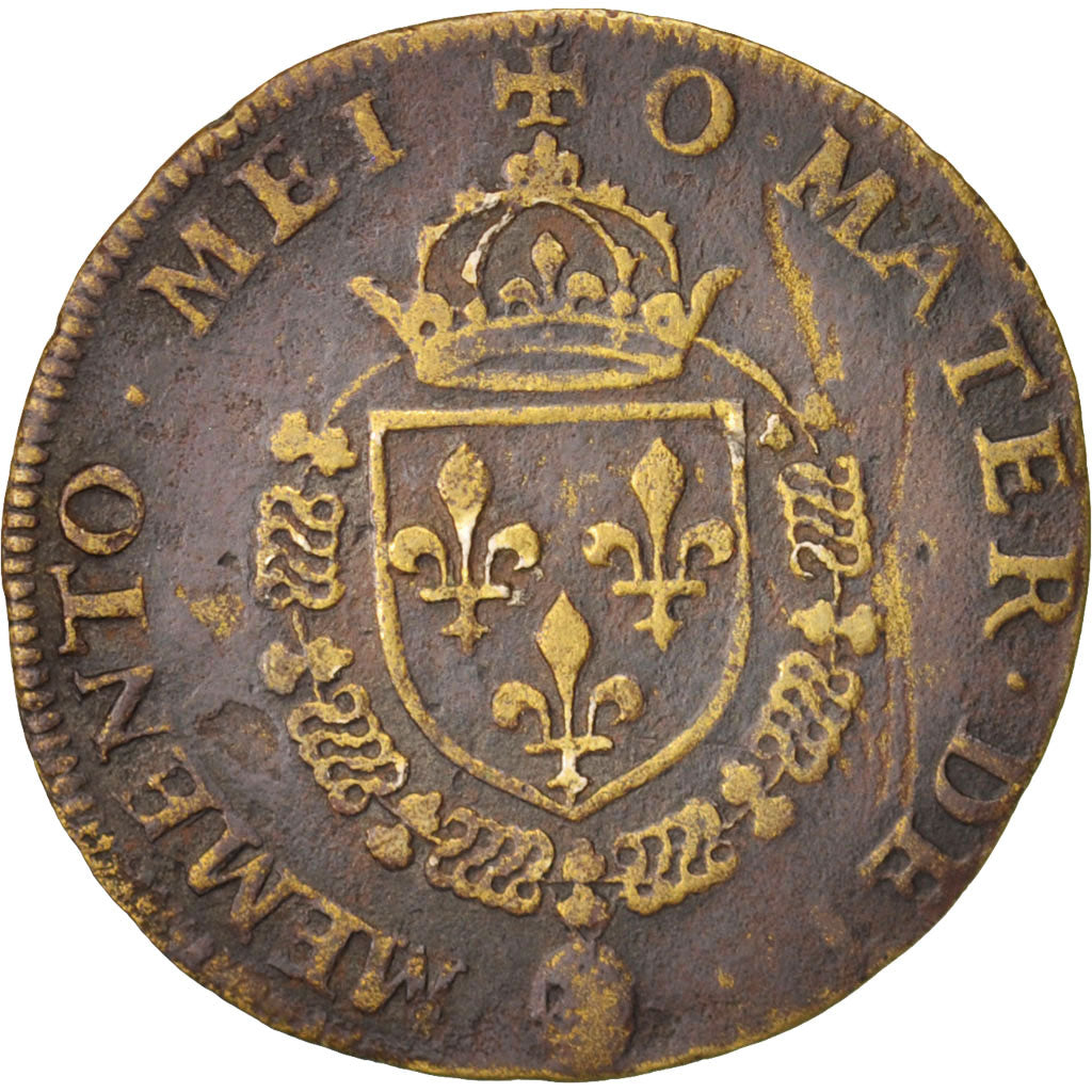 France, Token, Royal, Henri II, 1558, EF(40-45), Brass, 24