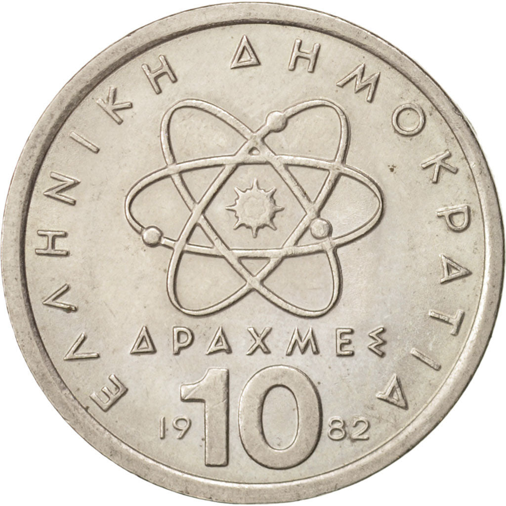 Moneta, Grecia, 10 Drachmes, 1982, SPL, Rame-nichel, KM:132