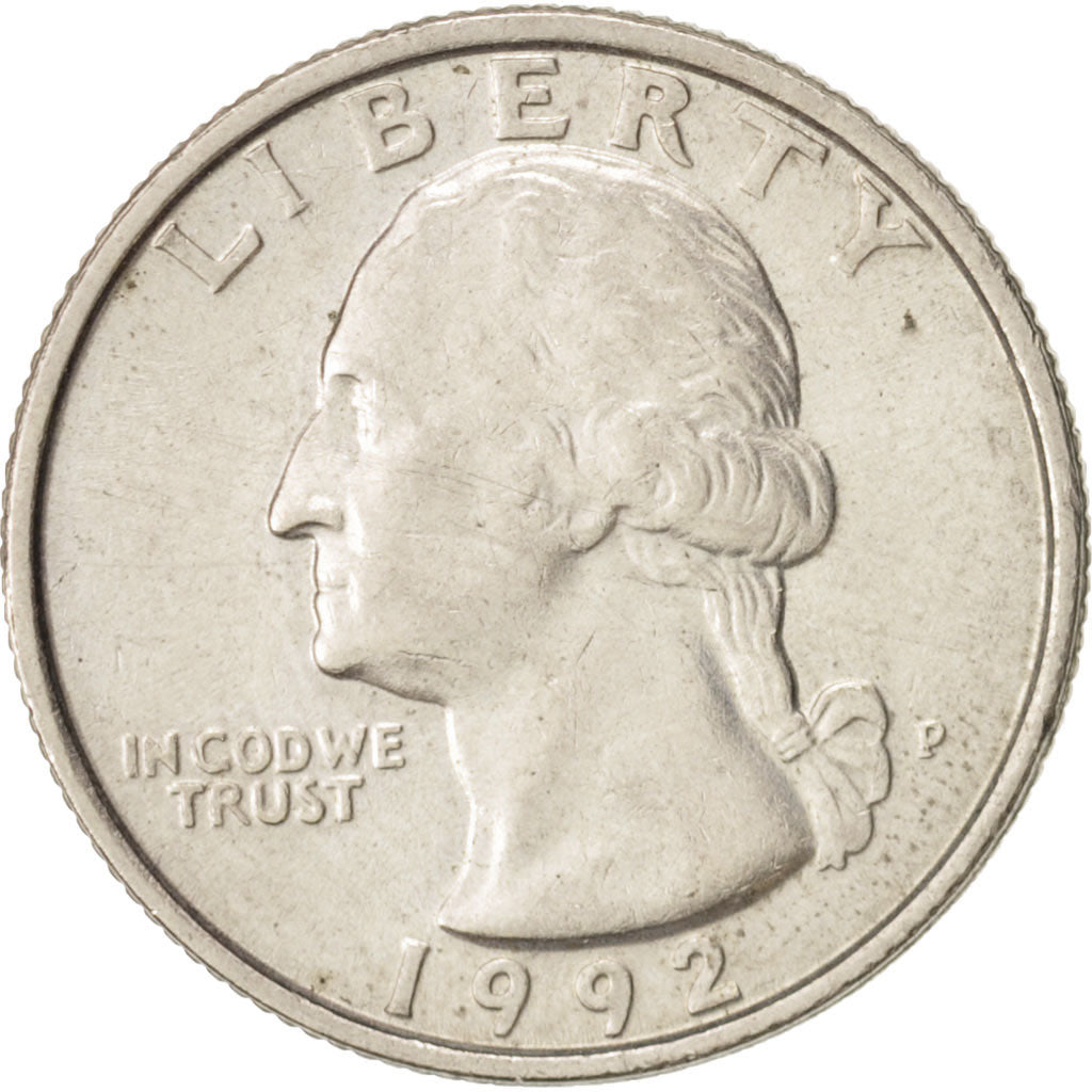 United States, Washington Quarter, Quarter, 1992, U.S. Mint, Philadelphia