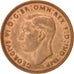 Coin, Great Britain, George VI, 1/2 Penny, 1945, AU(50-53), Bronze, KM:844