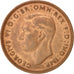 Moneta, Wielka Brytania, George VI, 1/2 Penny, 1945, AU(50-53), Bronze, KM:844