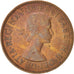 Monnaie, Grande-Bretagne, Elizabeth II, 1/2 Penny, 1958, TTB, Bronze, KM:896