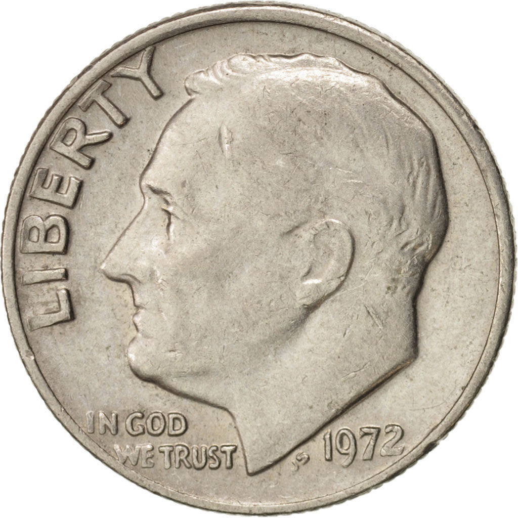 Moneta, Stati Uniti, Roosevelt Dime, Dime, 1972, U.S. Mint, Philadelphia, SPL-