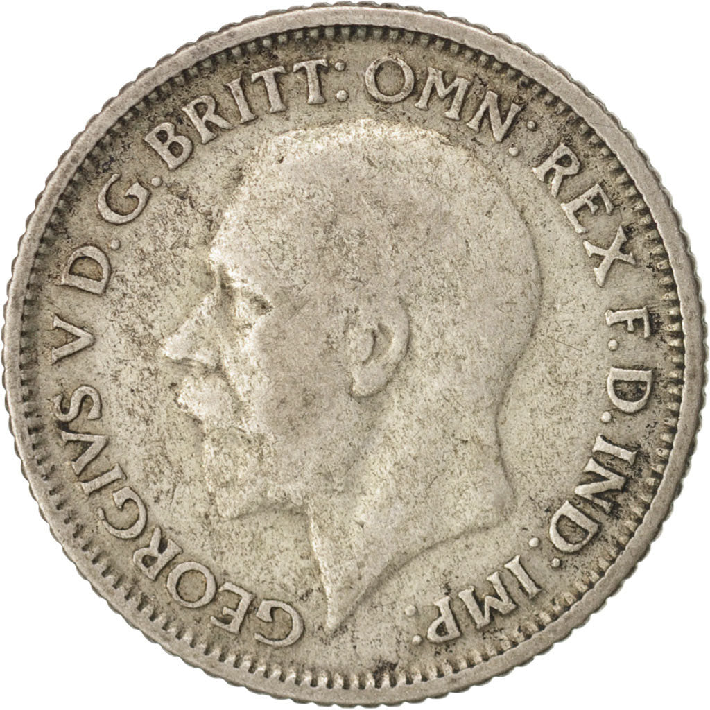 Moneta, Gran Bretagna, George V, 6 Pence, 1929, BB, Argento, KM:832