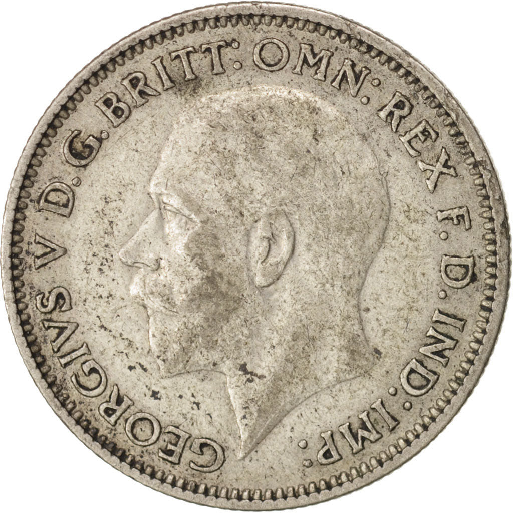 Coin, Great Britain, George V, 6 Pence, 1936, VF(30-35), Silver, KM:832