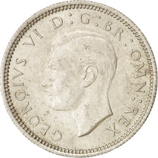 Great Britain, George VI, 6 Pence, 1946, MS(63), Silver, KM:852