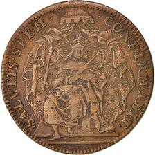 France, Token, Royal, 3e corps des merciers, Louis XIV, 1647, AU(50-53), Copper