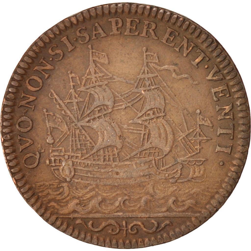 Frankreich, Token, Royal, Marine, Louis XIV, XVIIth Century, SS, Kupfer