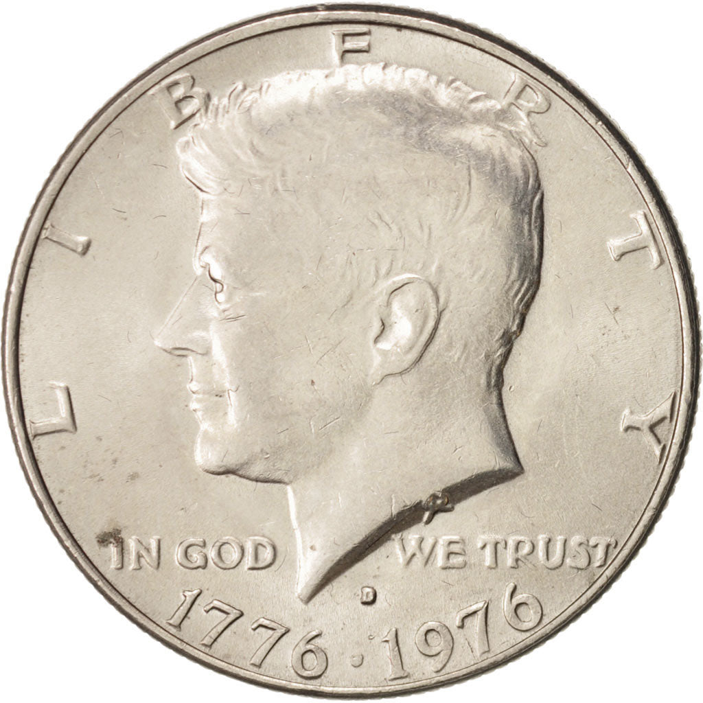 Coin, United States, Kennedy Half Dollar, Half Dollar, 1976, U.S. Mint, Denver