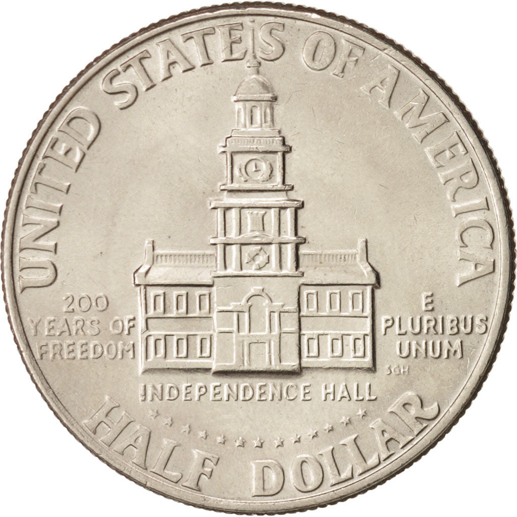 Coin, United States, Kennedy Half Dollar, Half Dollar, 1976, U.S. Mint, Denver