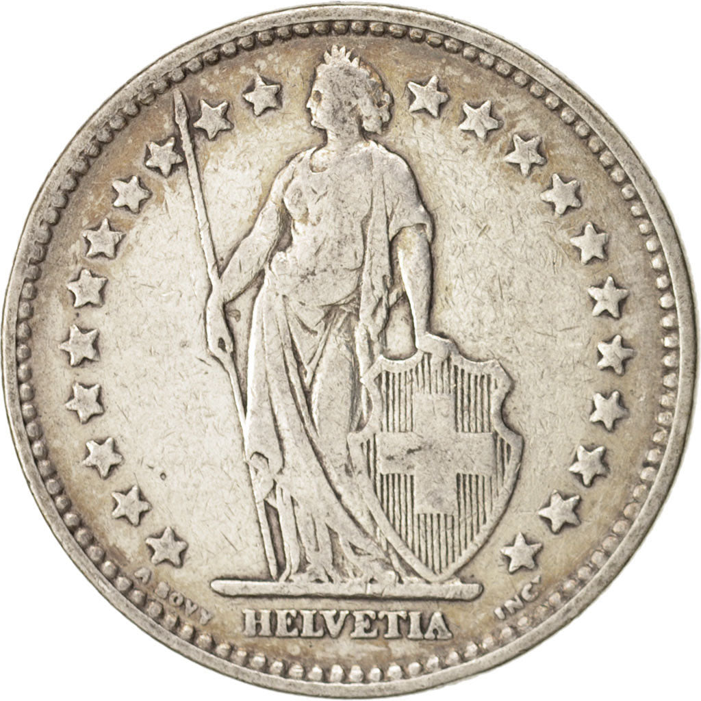 Moneta, Svizzera, 2 Francs, 1920, Bern, MB, Argento, KM:21