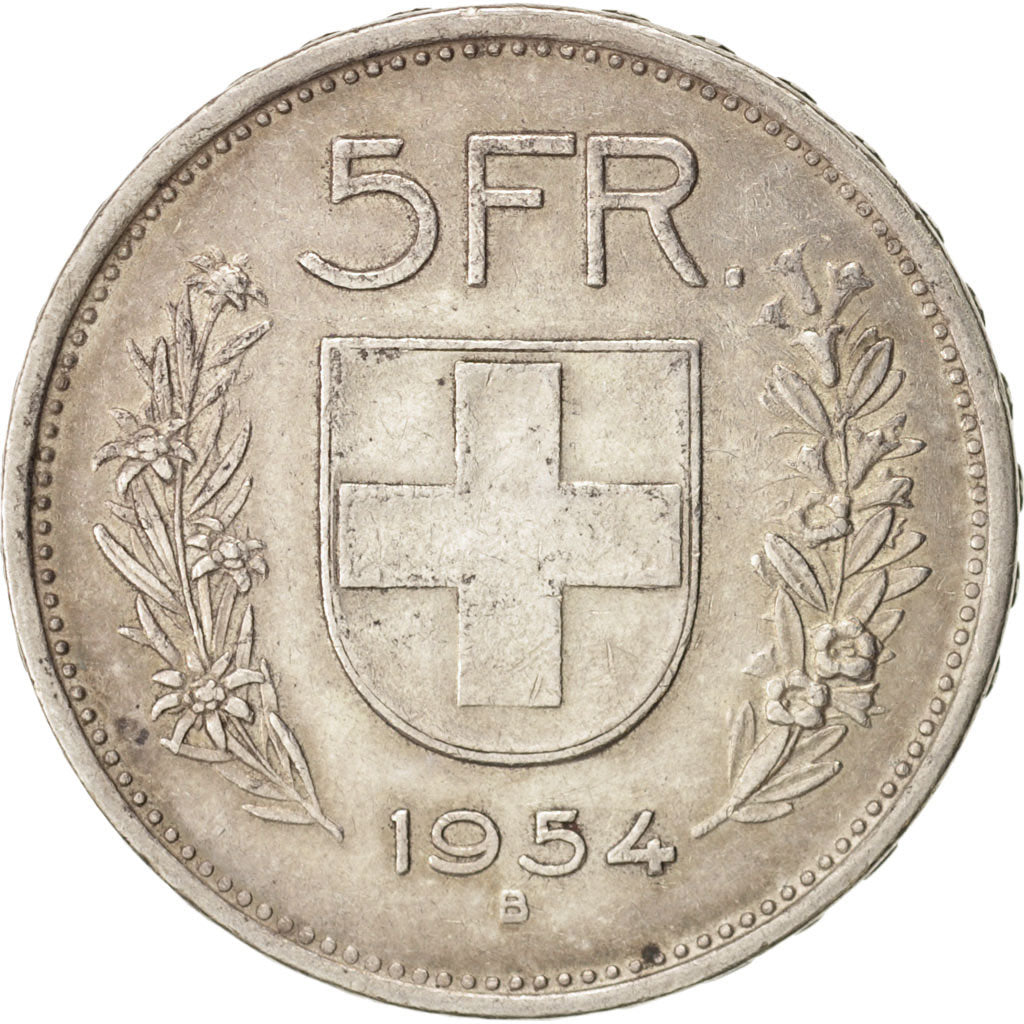 Monnaie, Suisse, 5 Francs, 1954, Bern, TTB, Argent, KM:40