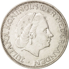 Coin, Netherlands, Juliana, 2-1/2 Gulden, 1961, AU(50-53), Silver, KM:185