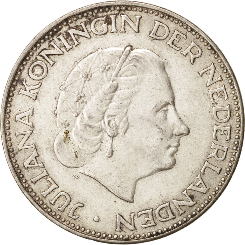 Münze, Niederlande, Juliana, 2-1/2 Gulden, 1960, Utrecht, SS+, Silber, KM:185