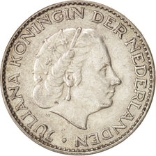 Coin, Netherlands, Juliana, Gulden, 1956, AU(50-53), Silver, KM:184