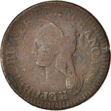 France, Dupré, Decime, 1796, Limoges, Refrappe d'un 2 décimes