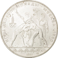 RUSSIA, 10 Roubles, 1980, Moscow, KM #183, MS(60-62), Silver, 33.49