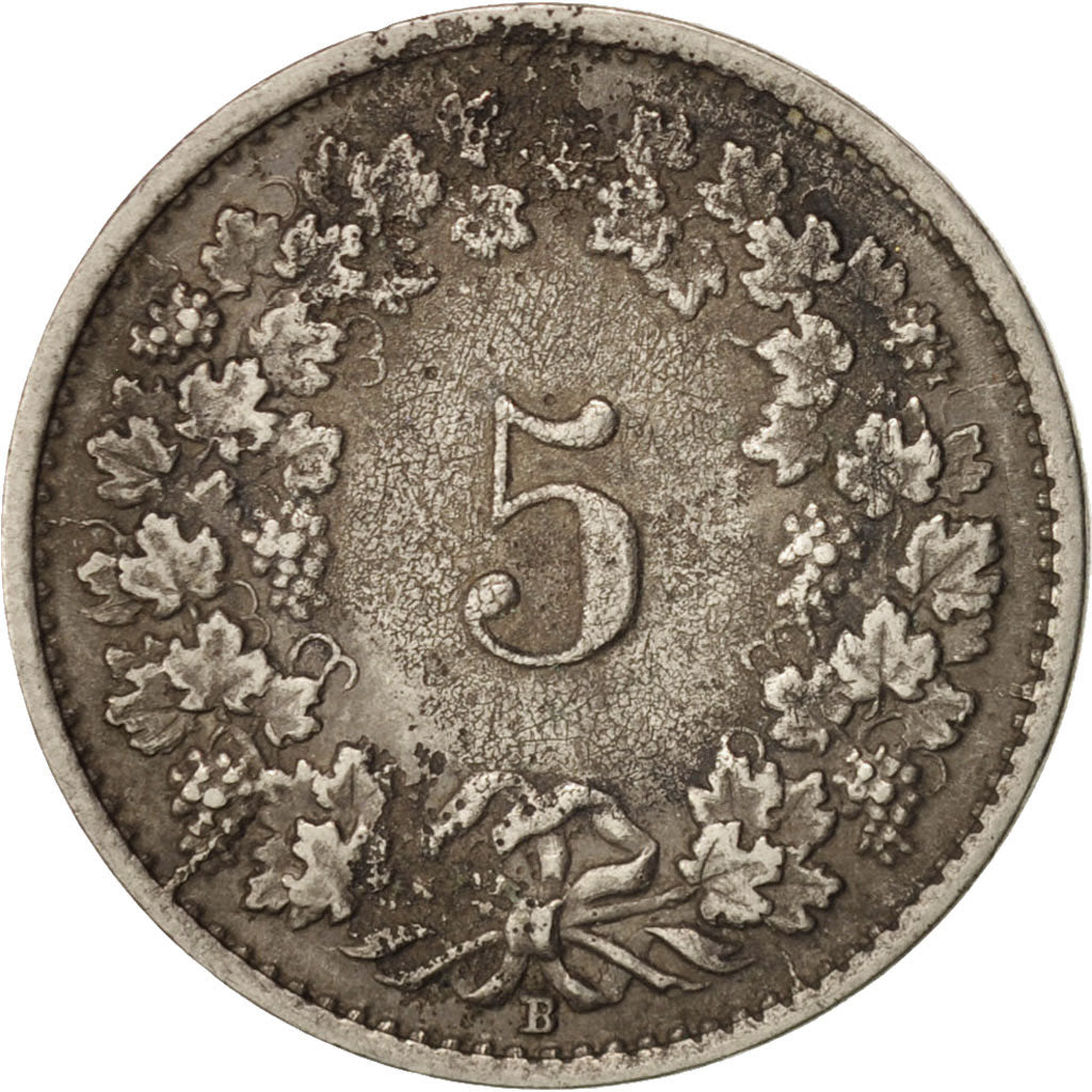 Moneda, Suiza, 5 Rappen, 1932, Bern, MBC+, Níquel, KM:26b