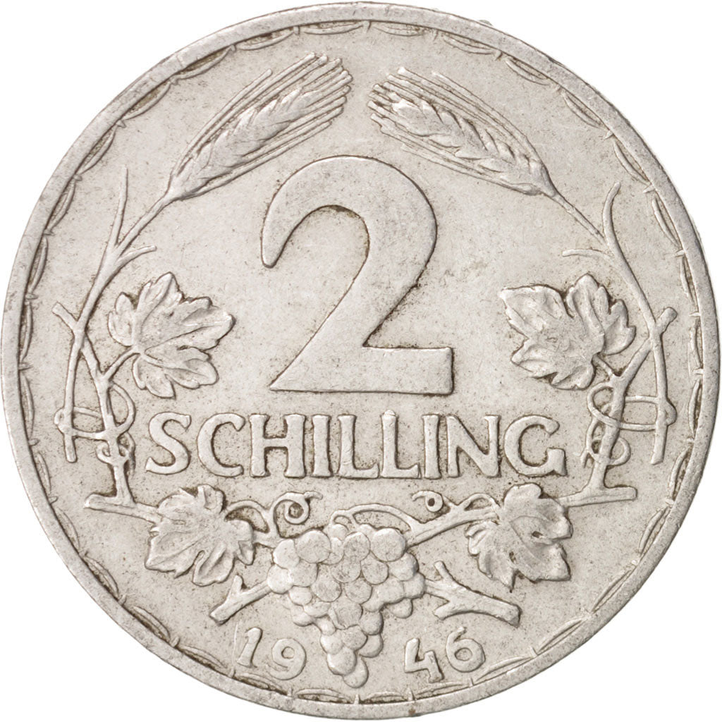 Coin, Austria, 2 Schilling, 1946, AU(50-53), Aluminum, KM:2872