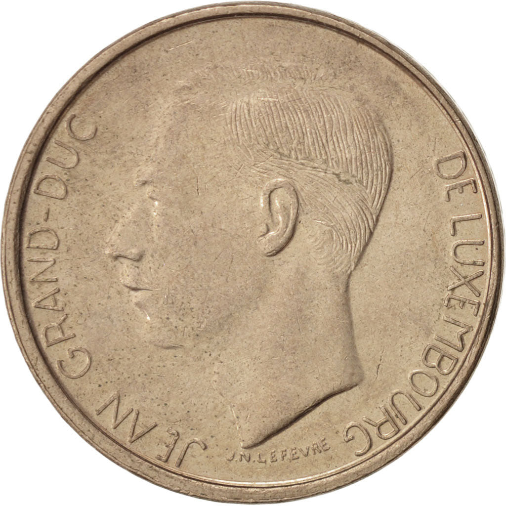 Lussemburgo, Jean, 20 Francs, 1990, BB+, Alluminio-bronzo, KM:67