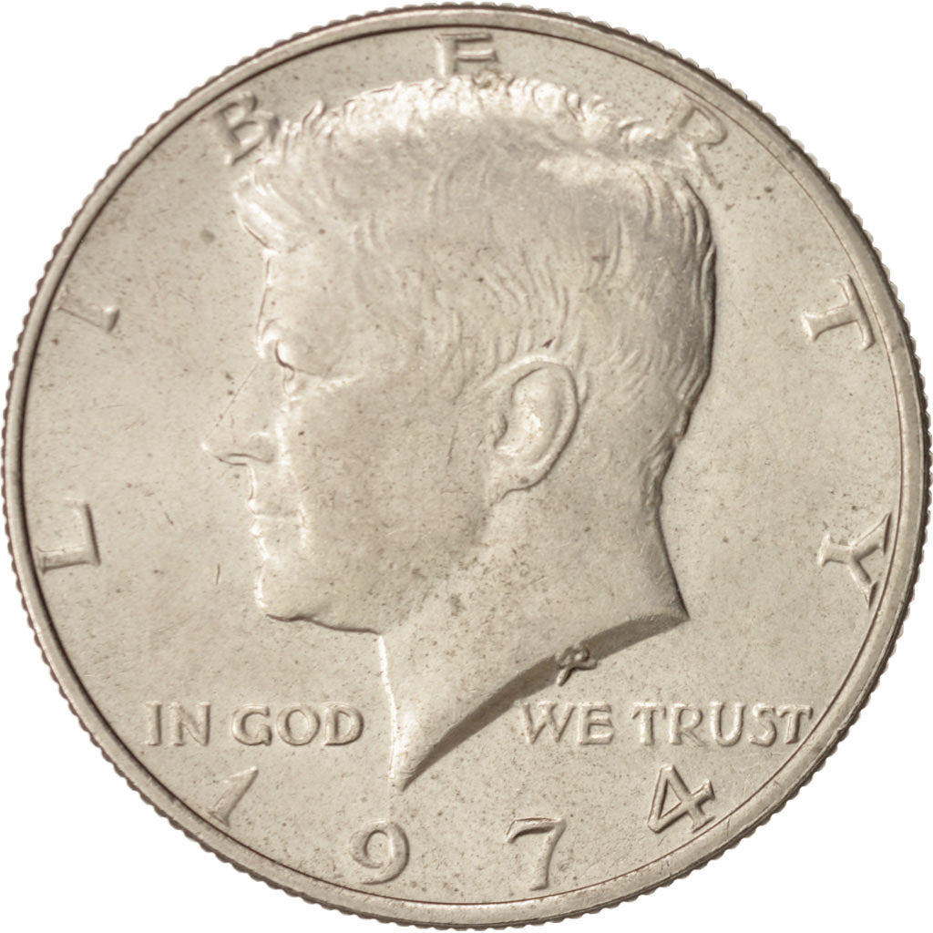 Coin, United States, Kennedy Half Dollar, Half Dollar, 1974, U.S. Mint