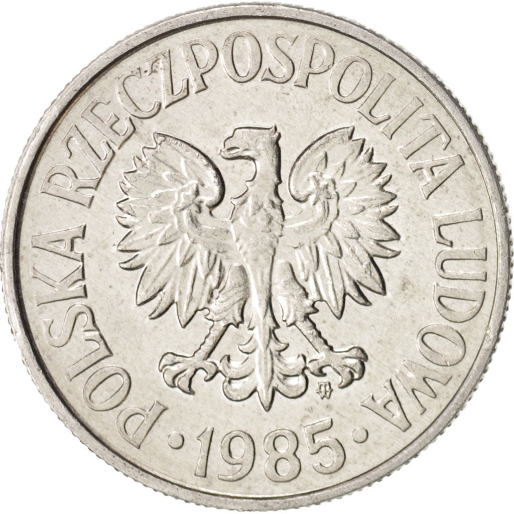 Coin, Poland, 50 Groszy, 1985, Warsaw, MS(63), Aluminum, KM:48.1