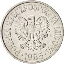 Coin, Poland, 50 Groszy, 1985, Warsaw, MS(63), Aluminum, KM:48.1