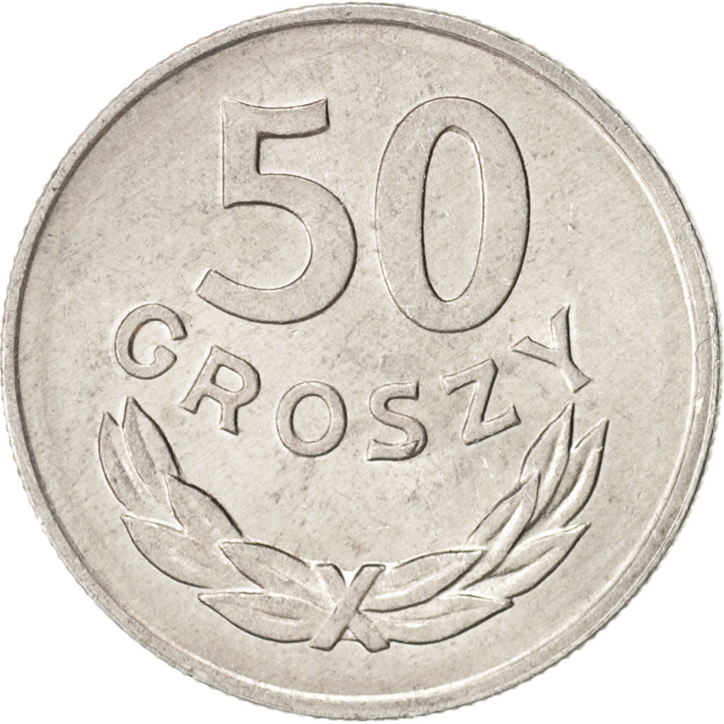 Coin, Poland, 50 Groszy, 1985, Warsaw, MS(63), Aluminum, KM:48.1