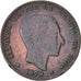 Moneta, Spagna, Alfonso XII, 10 Centimos, 1879, B+, Bronzo, KM:675