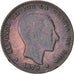 Coin, Spain, Alfonso XII, 10 Centimos, 1879, F(12-15), Bronze, KM:675