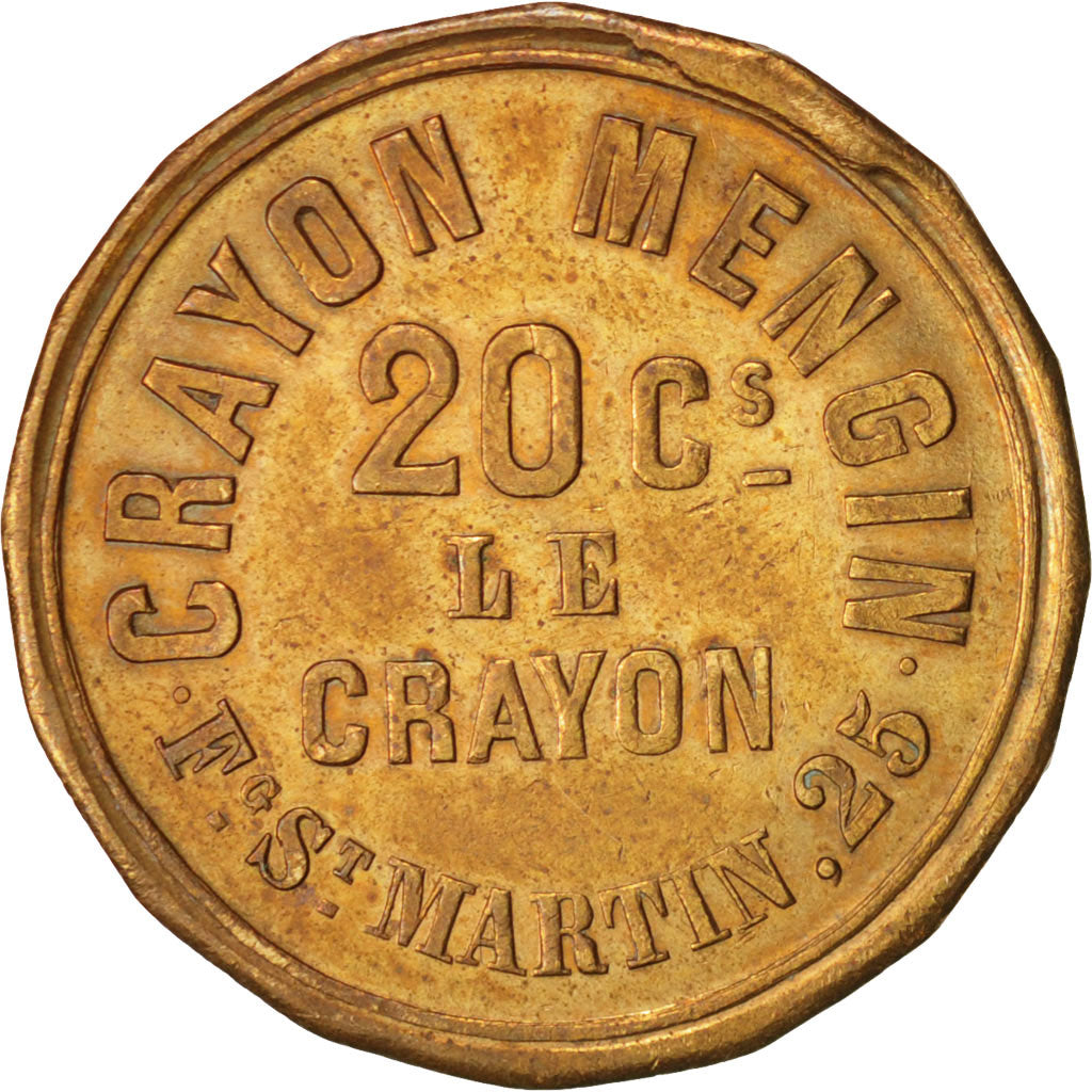France, Token, Trades, Crayons Mengin, MS(60-62), Brass