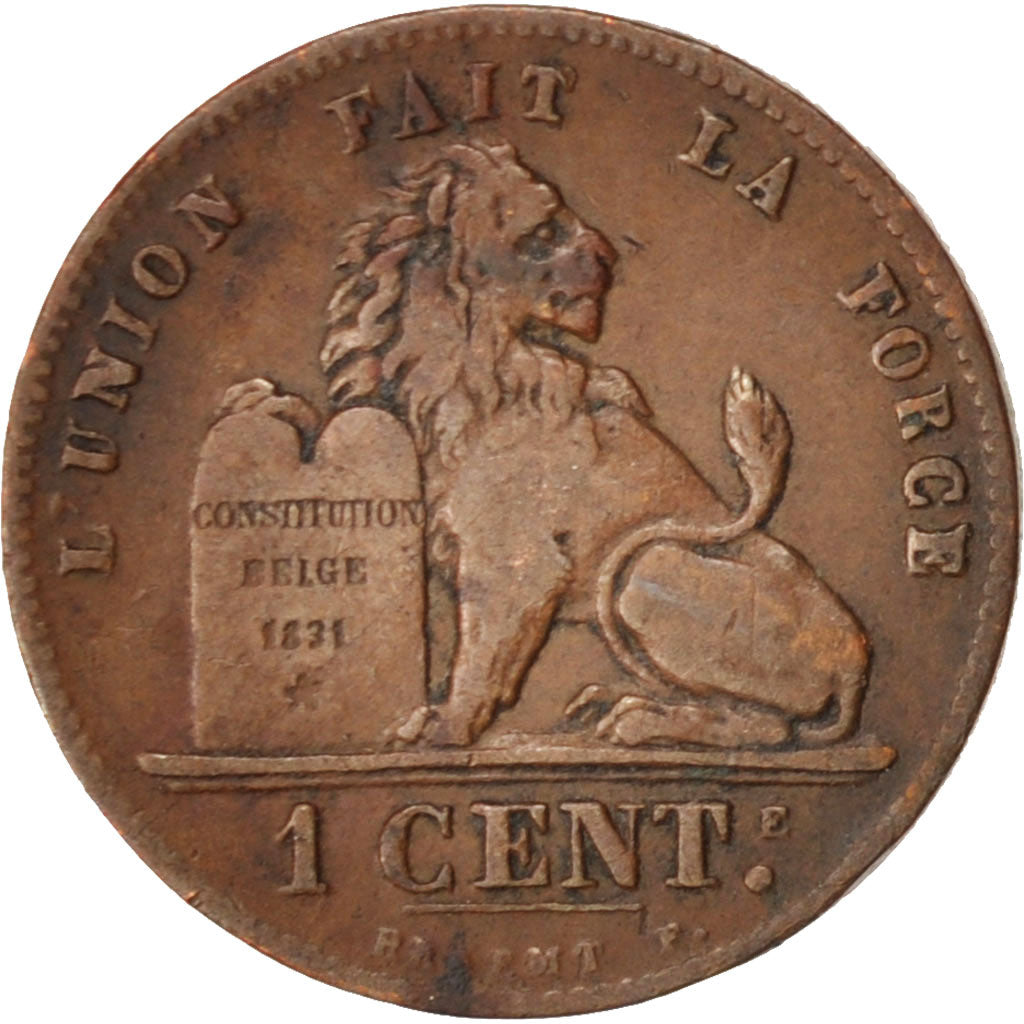 Belgium, Leopold II, Centime, 1901, AU(50-53), Copper, KM:33.1