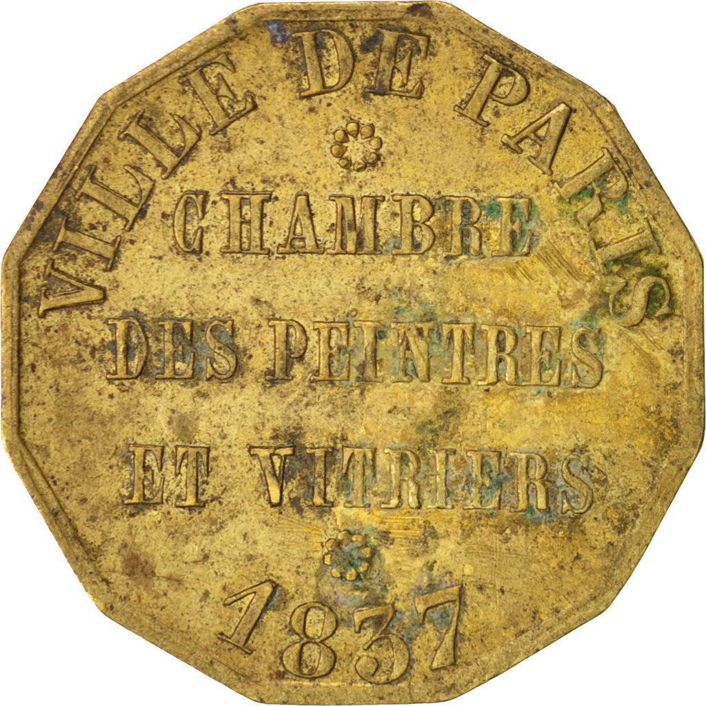 France, Token, Ville de Paris, Chambre des Peintres et Vitriers, 1837