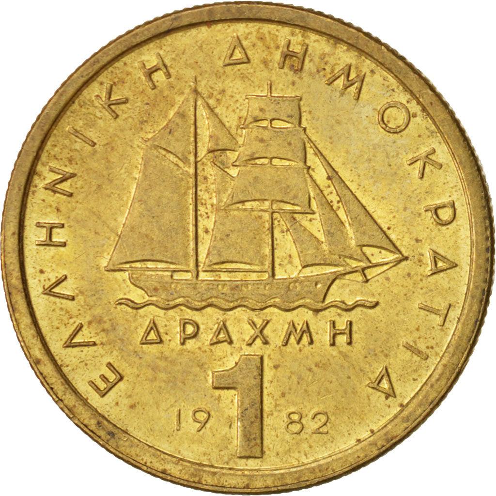 Münze, Griechenland, Drachma, 1982, VZ, Nickel-brass, KM:116