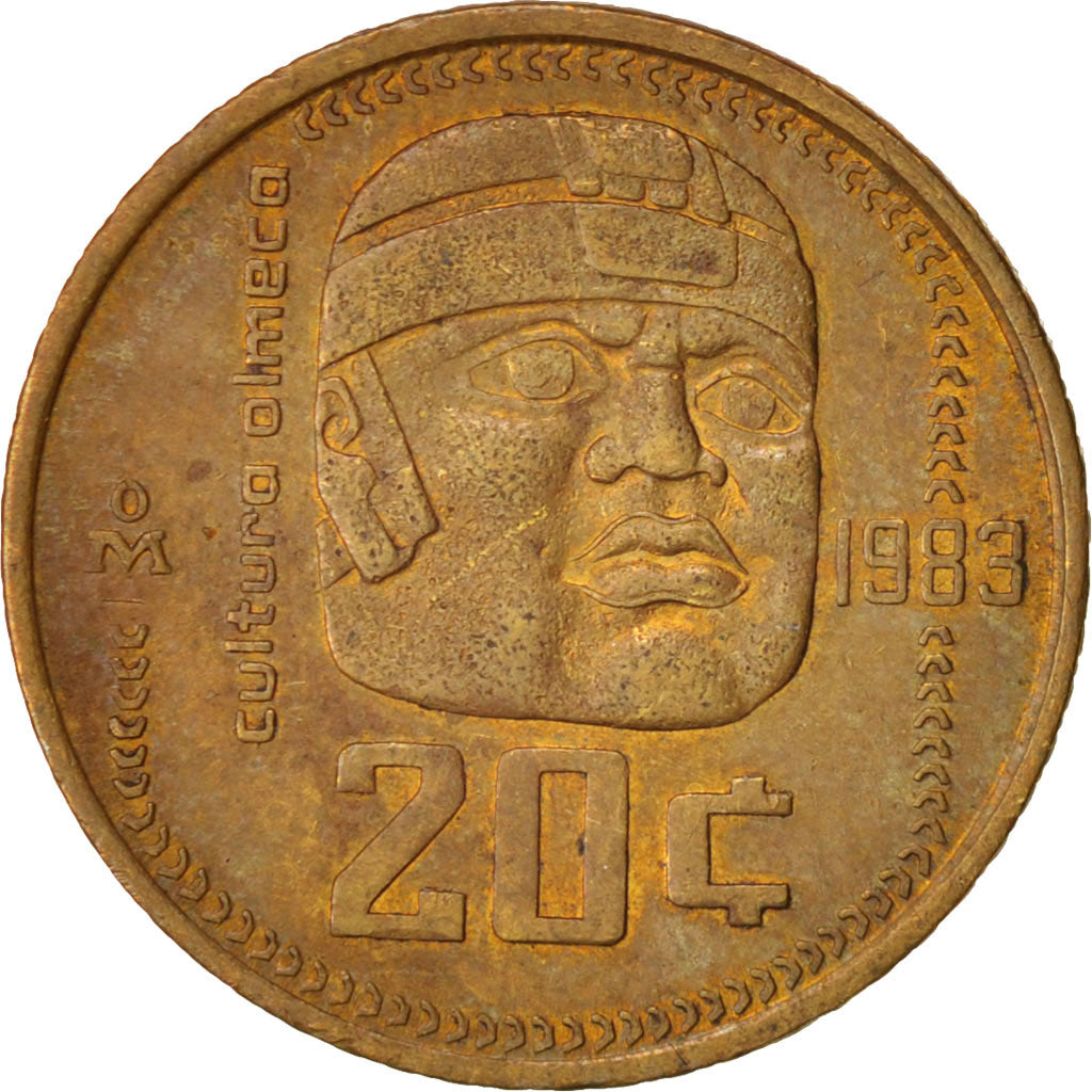 Moneda, México, 20 Centavos, 1983, Mexico City, MBC, Cobre - níquel, KM:442