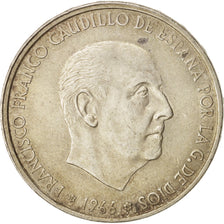 Coin, Spain, Caudillo and regent, 100 Pesetas, 1966, AU(50-53), Silver, KM:797