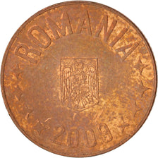 Coin, Romania, 5 Bani, 2009, Bucharest, AU(55-58), Copper Plated Steel, KM:190