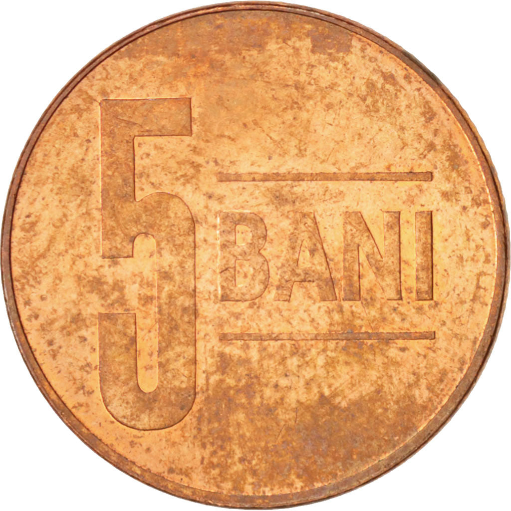 Coin, Romania, 5 Bani, 2009, Bucharest, AU(55-58), Copper Plated Steel, KM:190