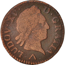 France, Louis XV, Sol à la vieille tête, Sol, 1770, Lille, VF(20-25), Copper