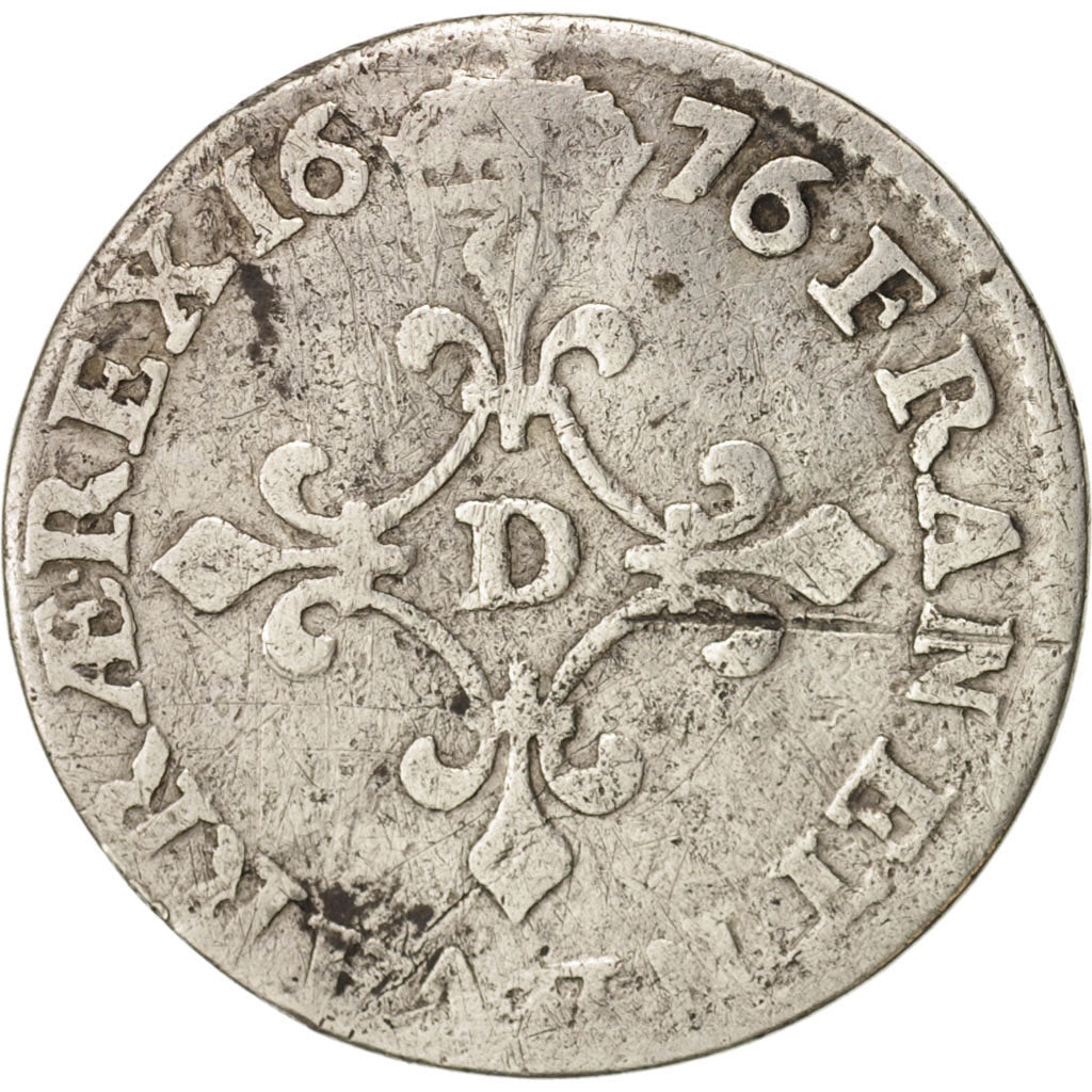 France, Louis XIV, 4 Sols dits « des Traitants », 4 Sols, 1676, Lyon