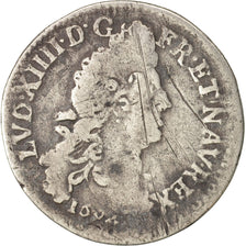 Munten, Frankrijk, Louis XIV, 4 Sols aux 2 L, 4 Sols 2 Deniers, 1694, Bayonne